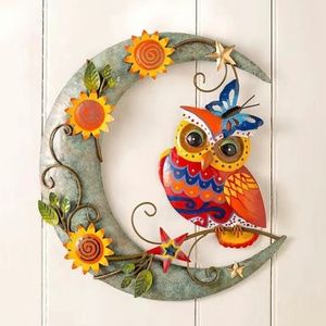 New Handcrafted Owl on Moon Wall Art out of stock